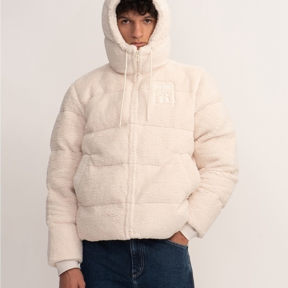 Puma Other - NWOT PUMA X Big Sean Puffer Jacket With Hoodie Birch Beige Men’s Large F…